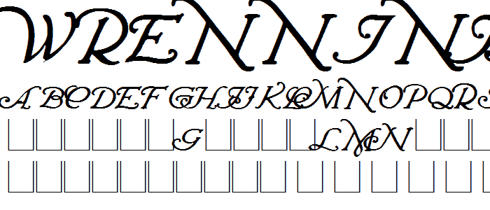 Wrenn Initials Bold font